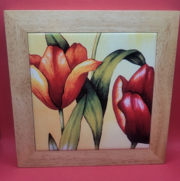 Pair of Quality Ceramic Wood Tulip Trivits - Picture 1 of 5